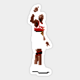 Dikembe Mutombo Hawks Pixel Deny Sticker